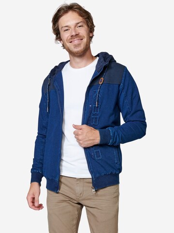 KOROSHI Sweatvest in Blauw: voorkant