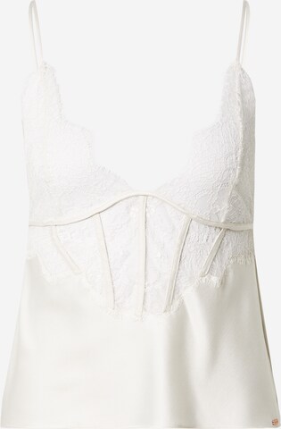 Hunkemöller - Camiseta para dormir 'Camille' en blanco: frente