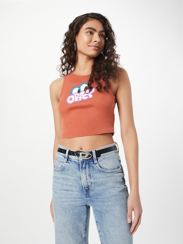 Obey Top in Orange: front