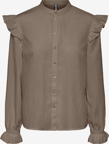 PIECES Blouse 'SIRASI' in Brown: front