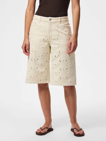 Baggy Jean 'PCElla' PIECES en beige : devant