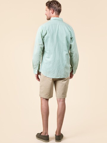 Living Crafts Comfort fit Button Up Shirt 'ROB' in Green