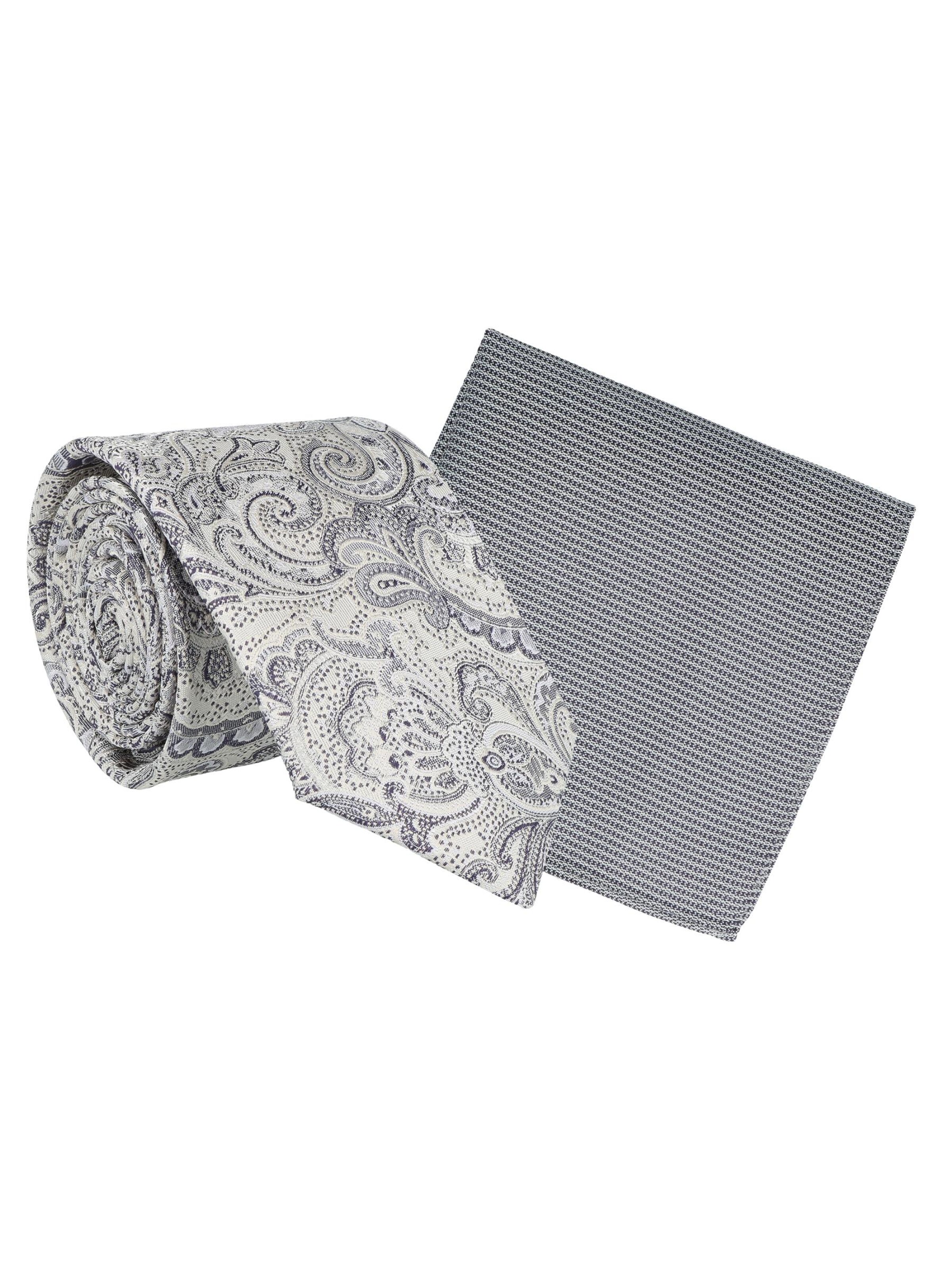 WILLEN Tie 'Paisley / Uni' in Pink: front