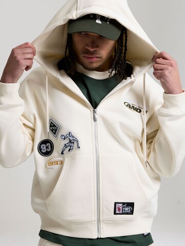 AND1 Sweatjacka 'Respect The Game' i beige