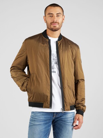 Veste mi-saison BOSS en marron : devant