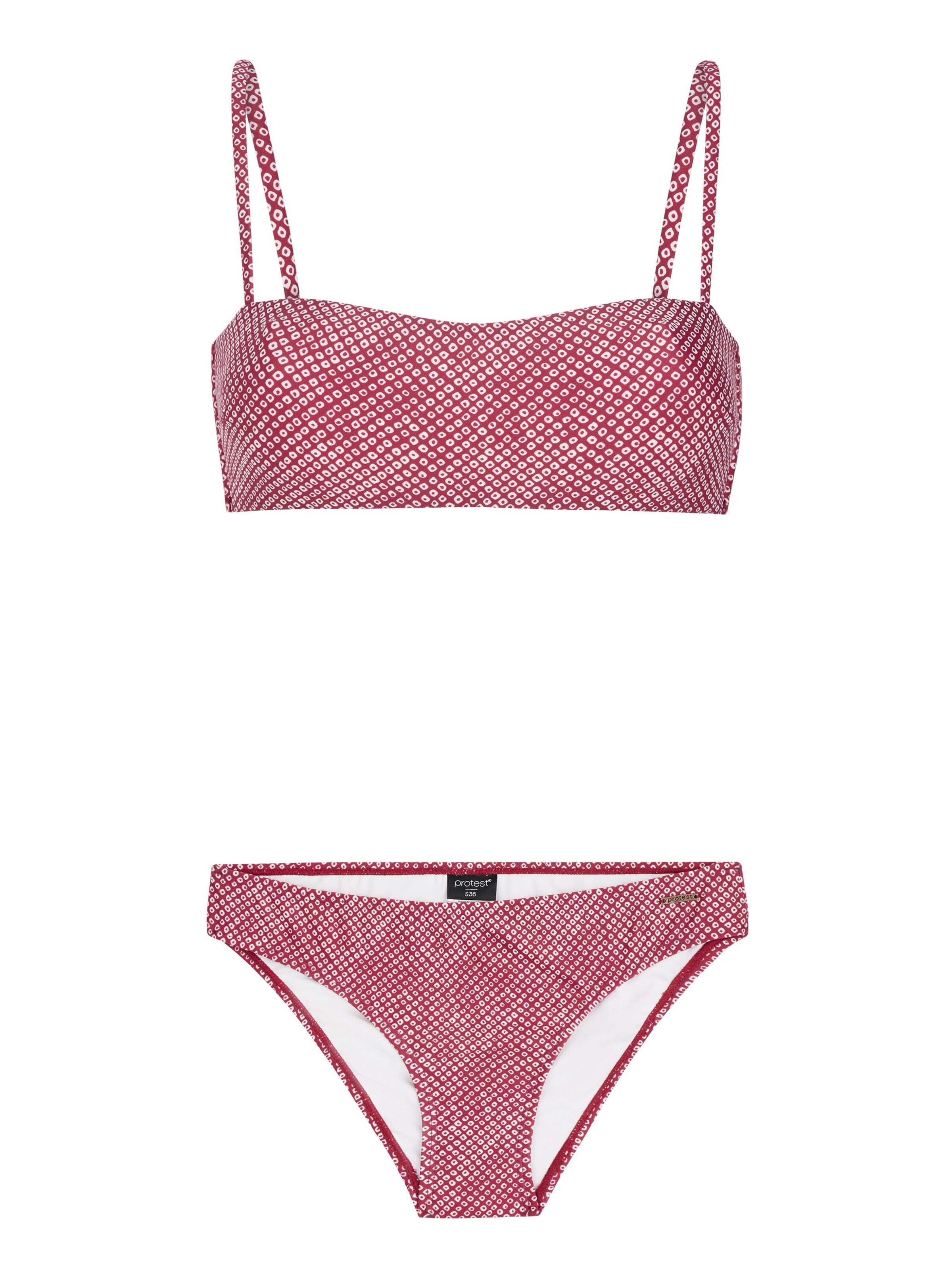 PROTEST Bustier Bikini 'PRTXARA' in Roze: voorkant