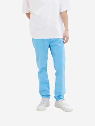 Coupe slim Pantalon chino TOM TAILOR DENIM en bleu : devant