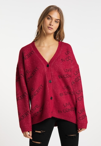 myMo ROCKS Knit cardigan in Red: front