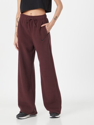 Nike Sportswear Wide leg Broek in Rood: voorkant