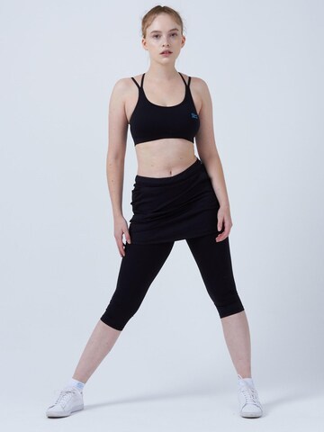 SPORTKIND Sportrock '2-in-1 Tennisrock mit Leggings'‌‌‌‌ in Schwarz: Vorderseite