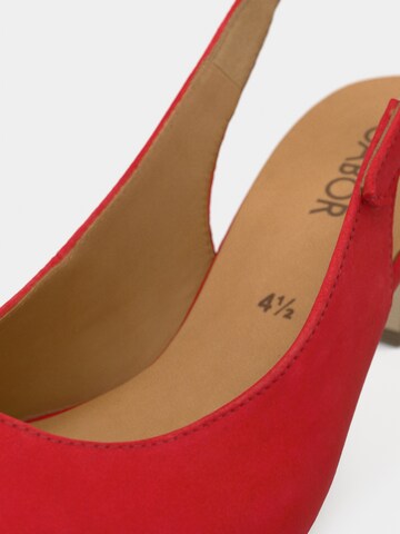 GABOR Lodičky s otvorenou pätou - Červená