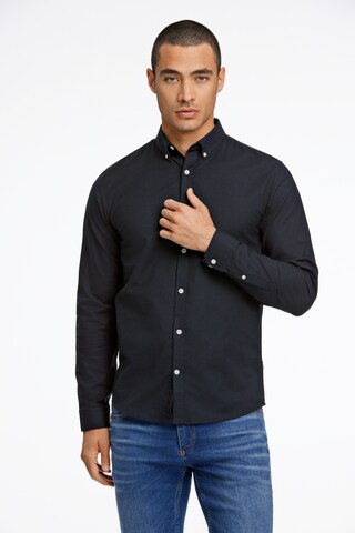 Lindbergh Slim fit Πουκάμισο για το γραφείο σε μαύρο: μπροστά