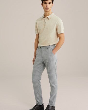 Coupe slim Pantalon à plis WE Fashion en gris