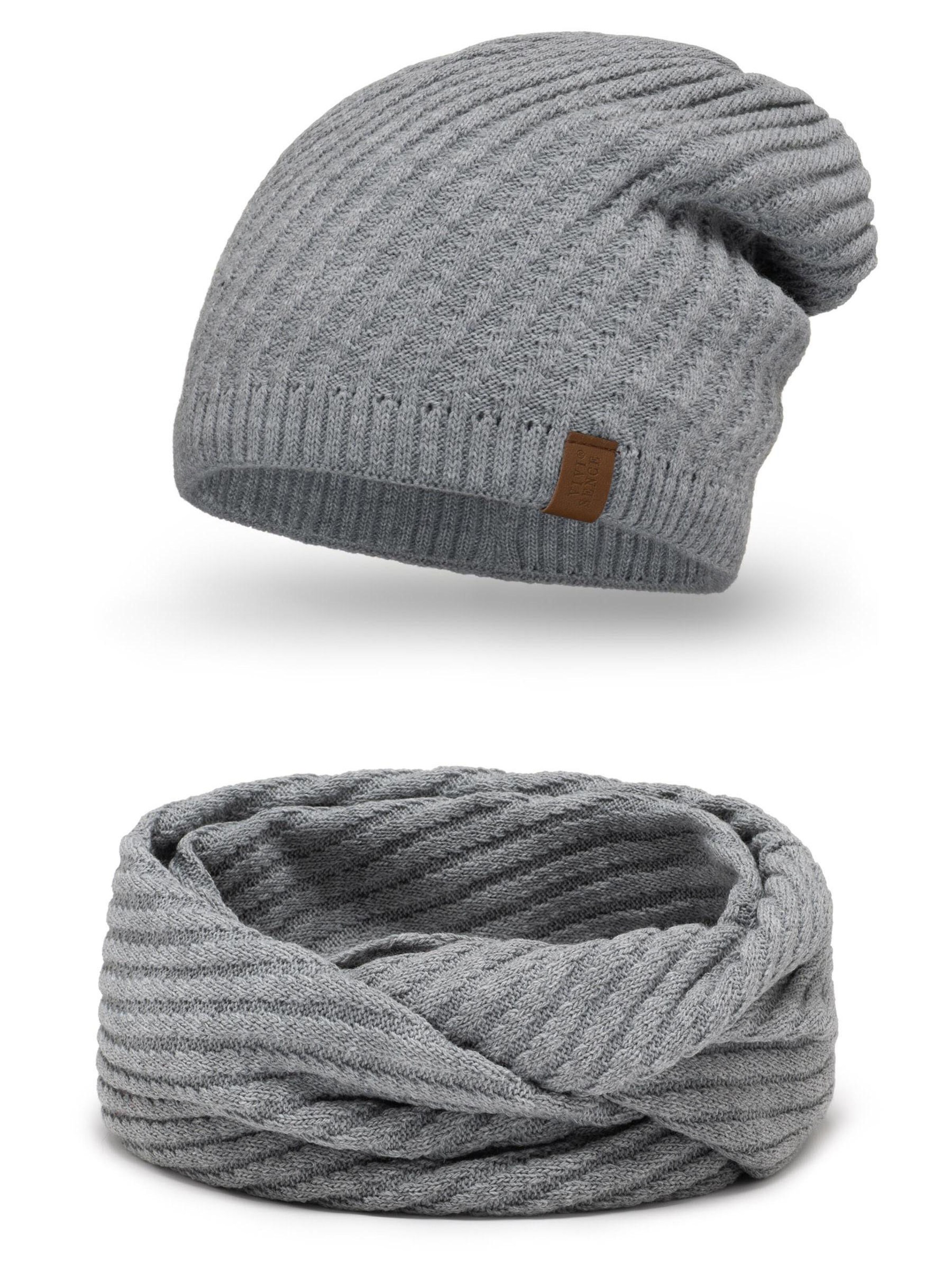 Vivisence Mütze '7017 Set'‌‌‌‌‌‌‌ in Grau: Vorderseite