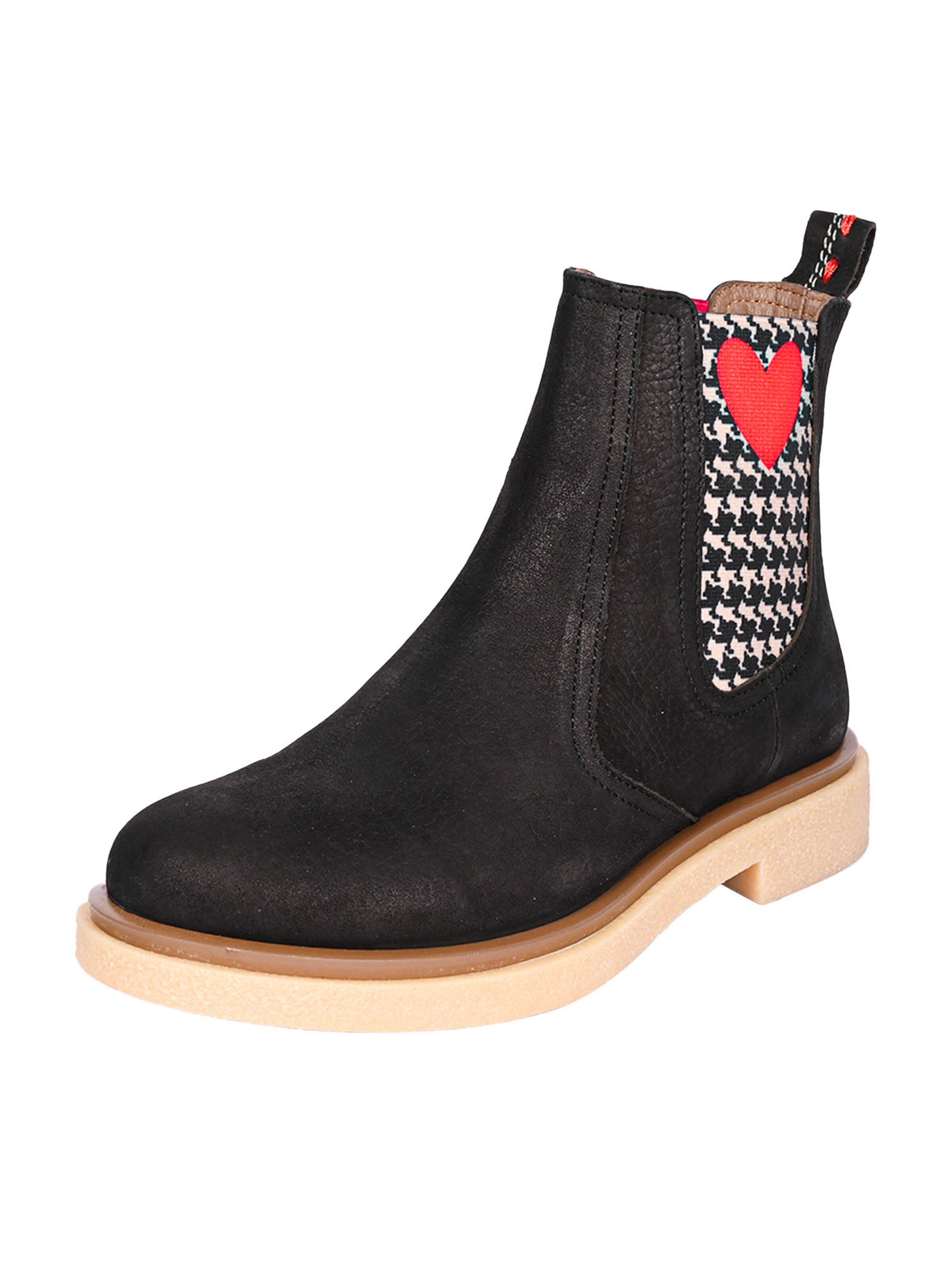 Crickit Chelsea Boots 'Norina' en rouge clair / noir / blanc, Vue avec produit