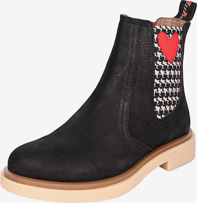 Crickit Chelsea Boots 'Norina' en rouge clair / noir / blanc, Vue avec produit