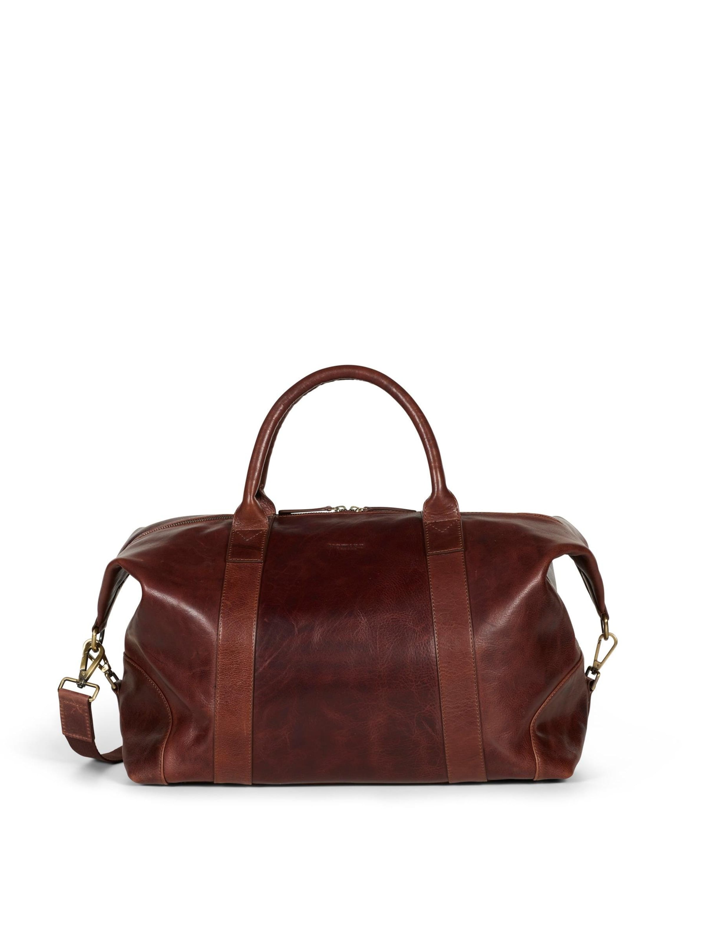 Howard London - Bolsa de fin de semana 'Weekend Bag Steven Brown' en marrón: frente