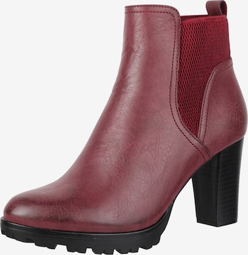 Bottines Elara en rouge : devant