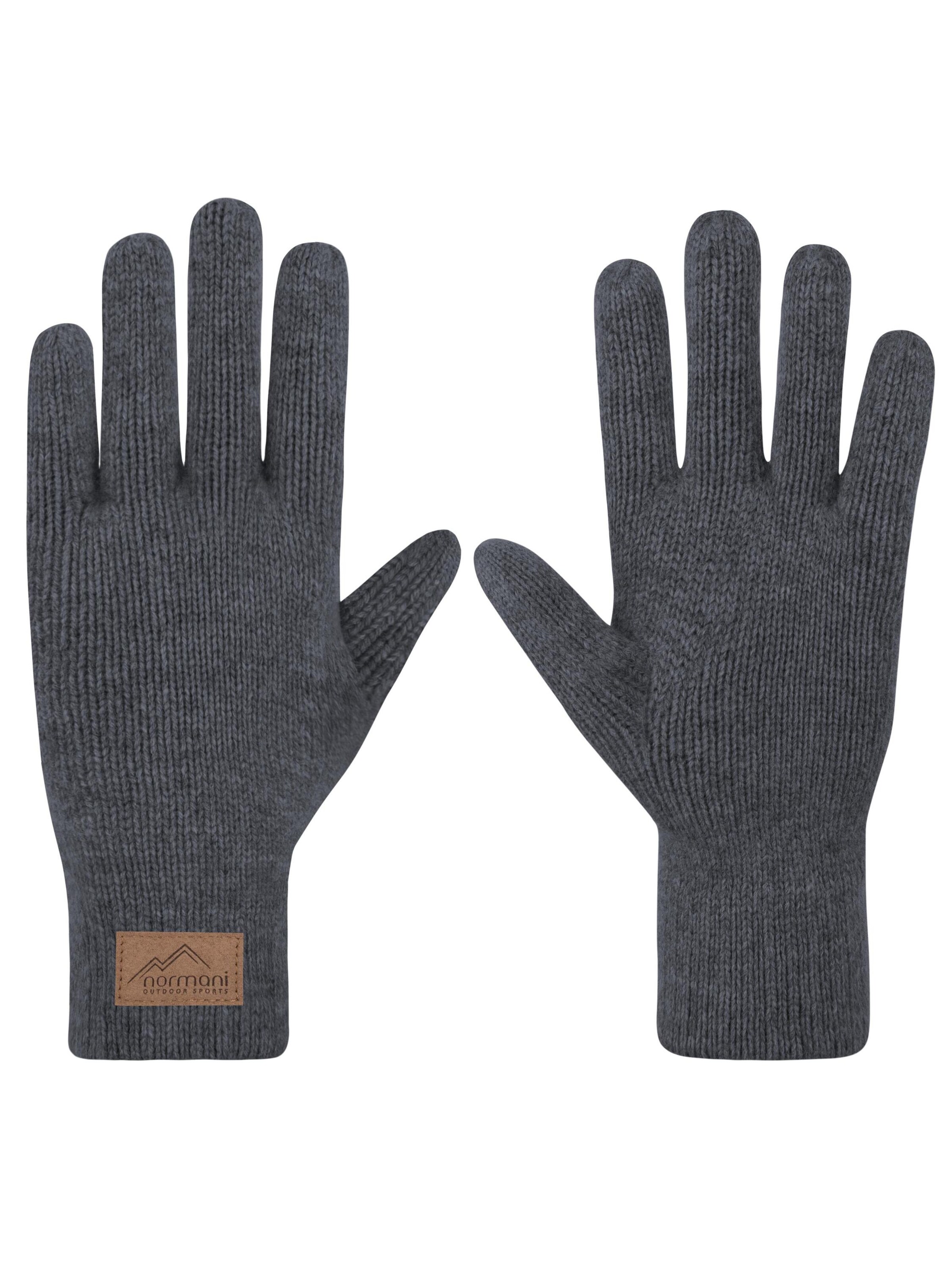 normani Full Finger Gloves 'Malak' in Grey