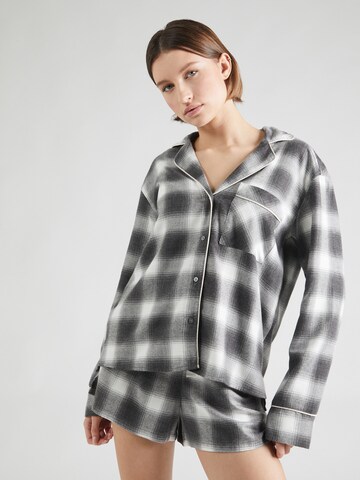 Abercrombie & Fitch Pajama Shirt in Grey: front