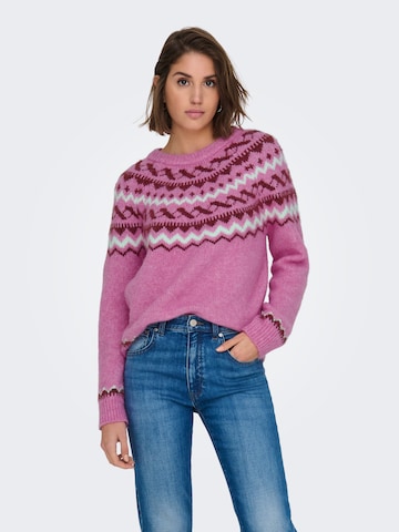ONLY Pulover 'ONLISLE' | roza barva: sprednja stran