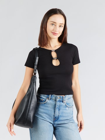 HUGO Póló 'Diheart_B' - fekete: elől