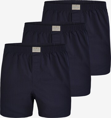 Lakeford & Sons Boxer shorts ' 3-Pack 'Uni Dyed' ' in Blue: front