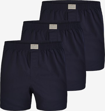 Lakeford & Sons Boxershorts ' 3-Pack 'Uni Dyed' ' in Blauw: voorkant