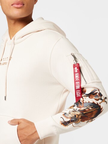 ALPHA INDUSTRIES Sweatshirt 'Dragon' i beige