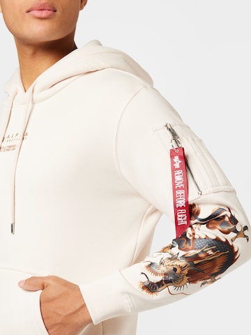 ALPHA INDUSTRIES Sweatshirt 'Dragon' in Beige