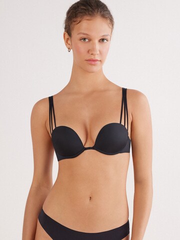 INTIMISSIMI Balconette Bra 'Ilenia Ultralight' in Black: front