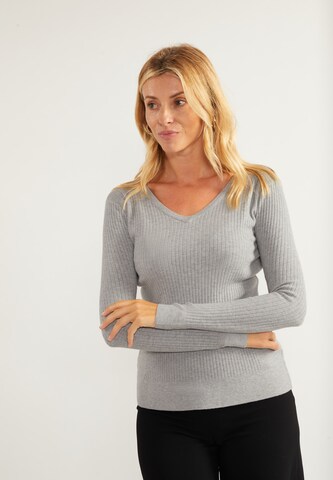usha BLACK LABEL Pullover 'Nowles' in Grau: Vorderseite