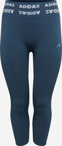 ADIDAS SPORTSWEAR Skinny Workout Pants in Blue: front