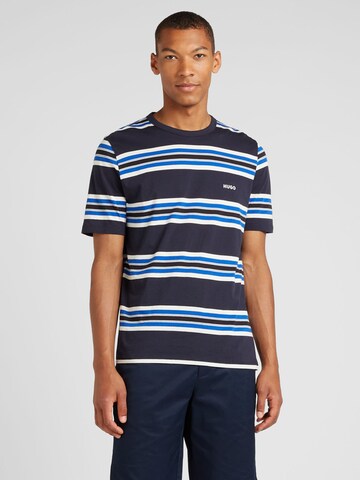 HUGO T-Shirt 'BLUE2_NAOLO' in Blau: Vorderseite