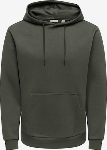 Only & Sons Regular Fit Collegepaita 'ONSCeres' värissä vihreä: etupuoli