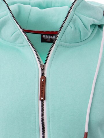 Reslad Zip-Up Hoodie 'Sweatjacke Zipper High' in Green