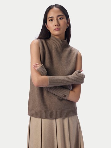 GOBI Cashmere - Luvas mitenes em cinzento: frente