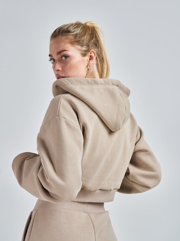ABOUT YOU x Swalina&Linus Sweat jacket 'Lotte' in Beige