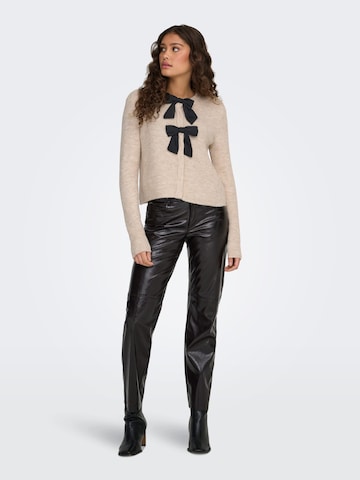 Jaqueline de Yong Gebreid vest 'Jolene' in Beige