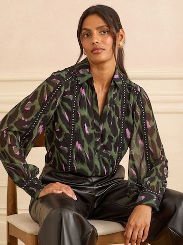 love & roses Bluza | zelena barva