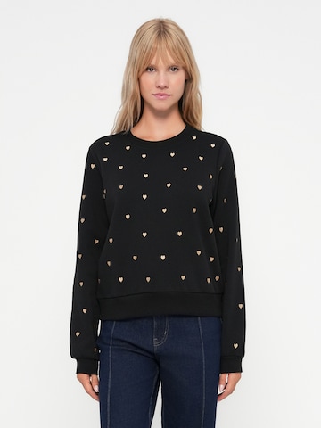 ONLYSweater majica 'ONLAtika' - crna boja: prednji dio
