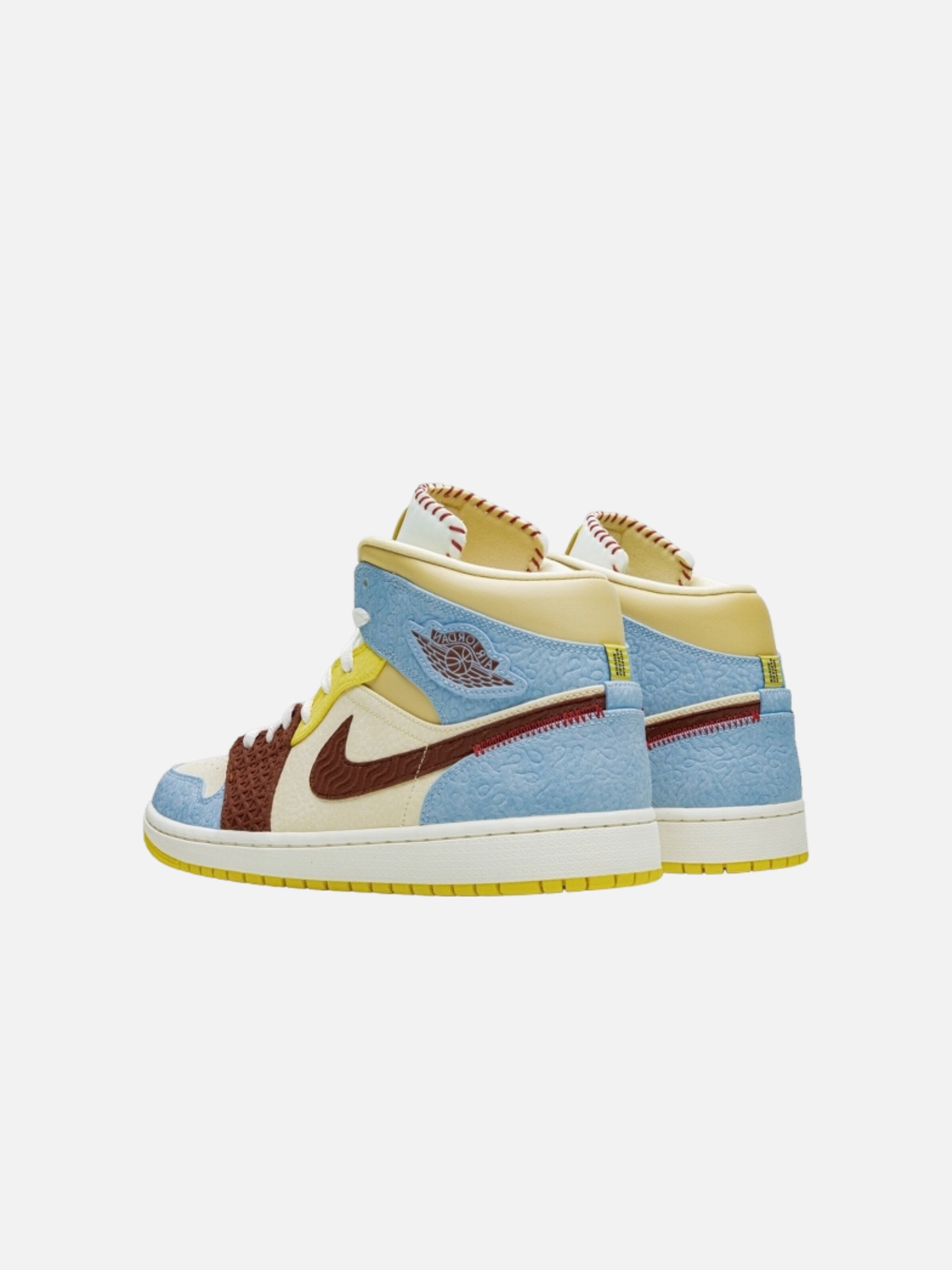 Sneaker alta 'Air 1 Mid Fearless Maison Château' di Jordan in giallo