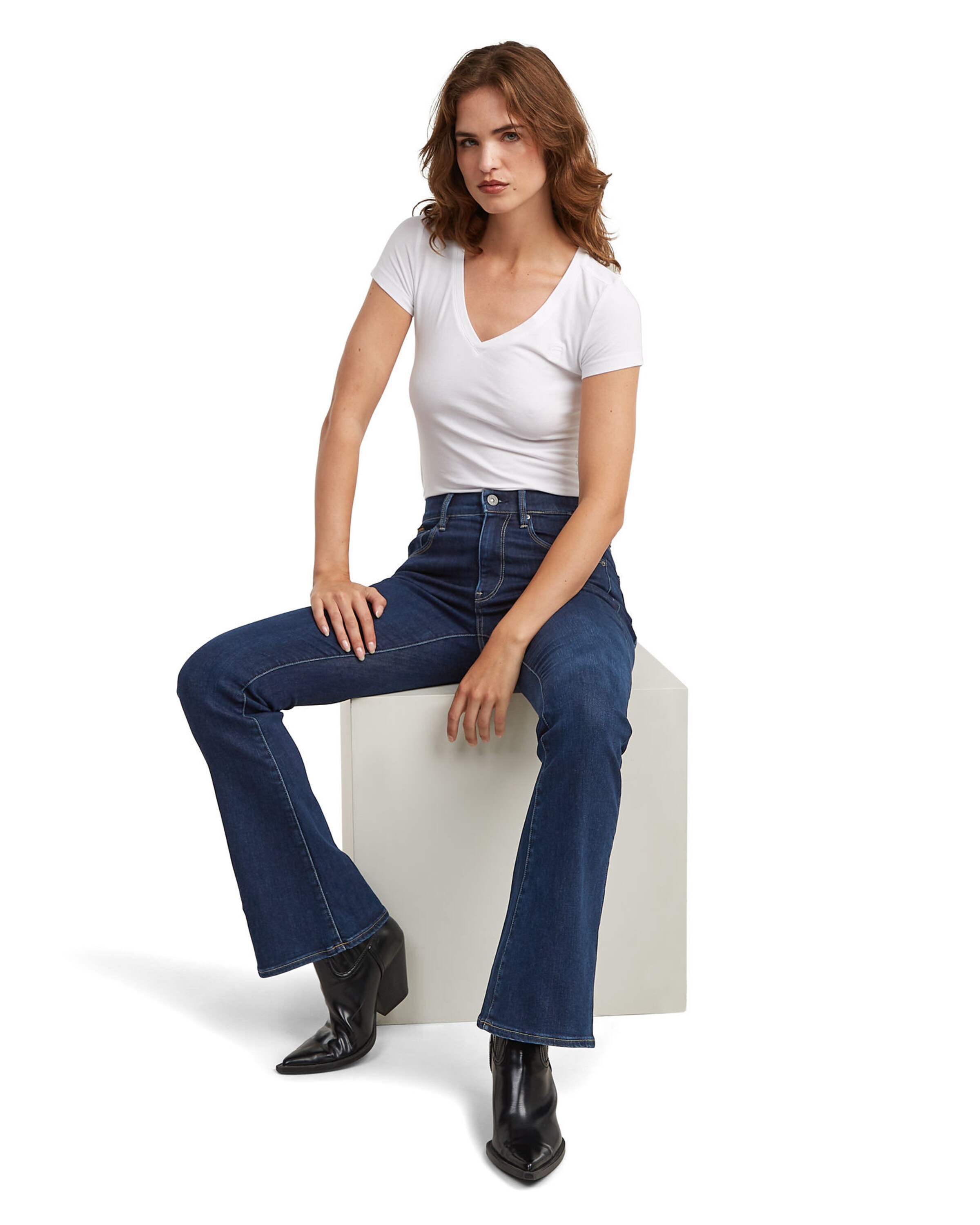 G-STAR Flared Jeans '3301' in Blauw