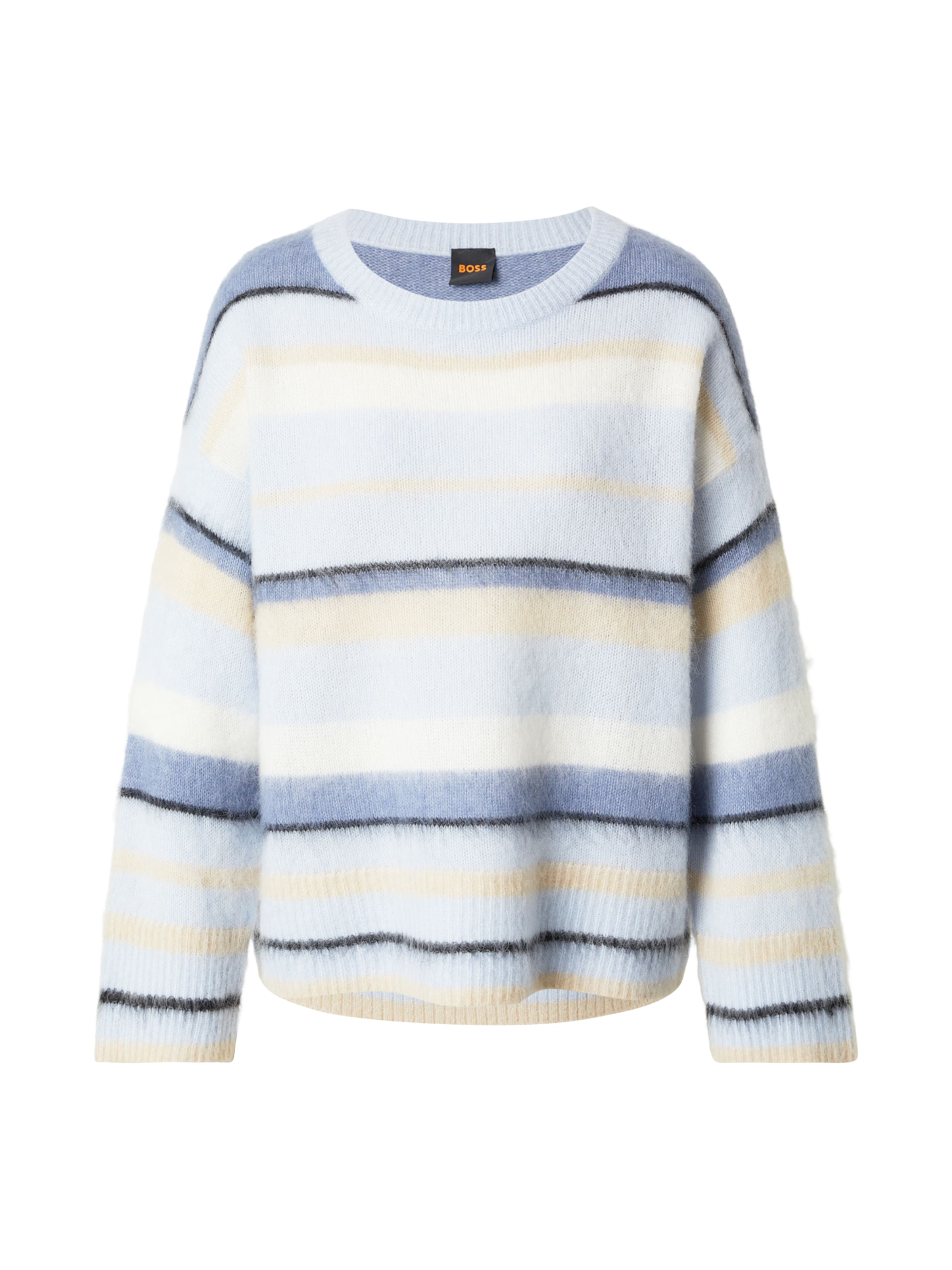 BOSS Trui 'C_Fosset' in de kleur Beige / Blauw / Lichtblauw / Zwart, Productweergave