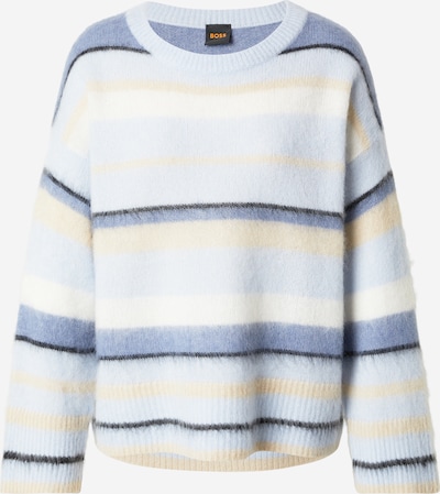Megztinis 'C_Fosset' iš BOSS, spalva – smėlio spalva / mėlyna / šviesiai mėlyna / juoda, Prekių apžvalga