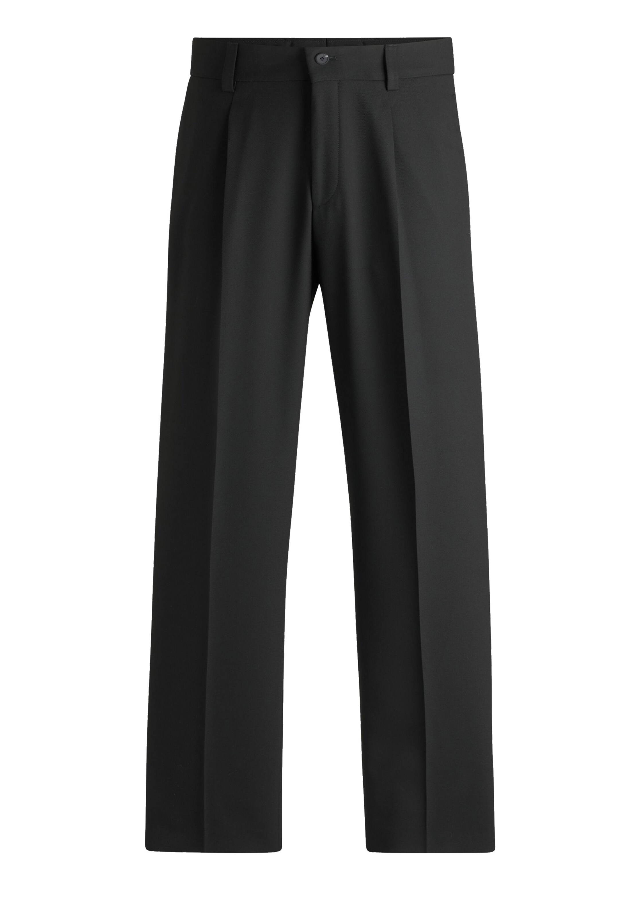 HUGO Slim fit Pleated Pants 'Flips251X' in Black: front
