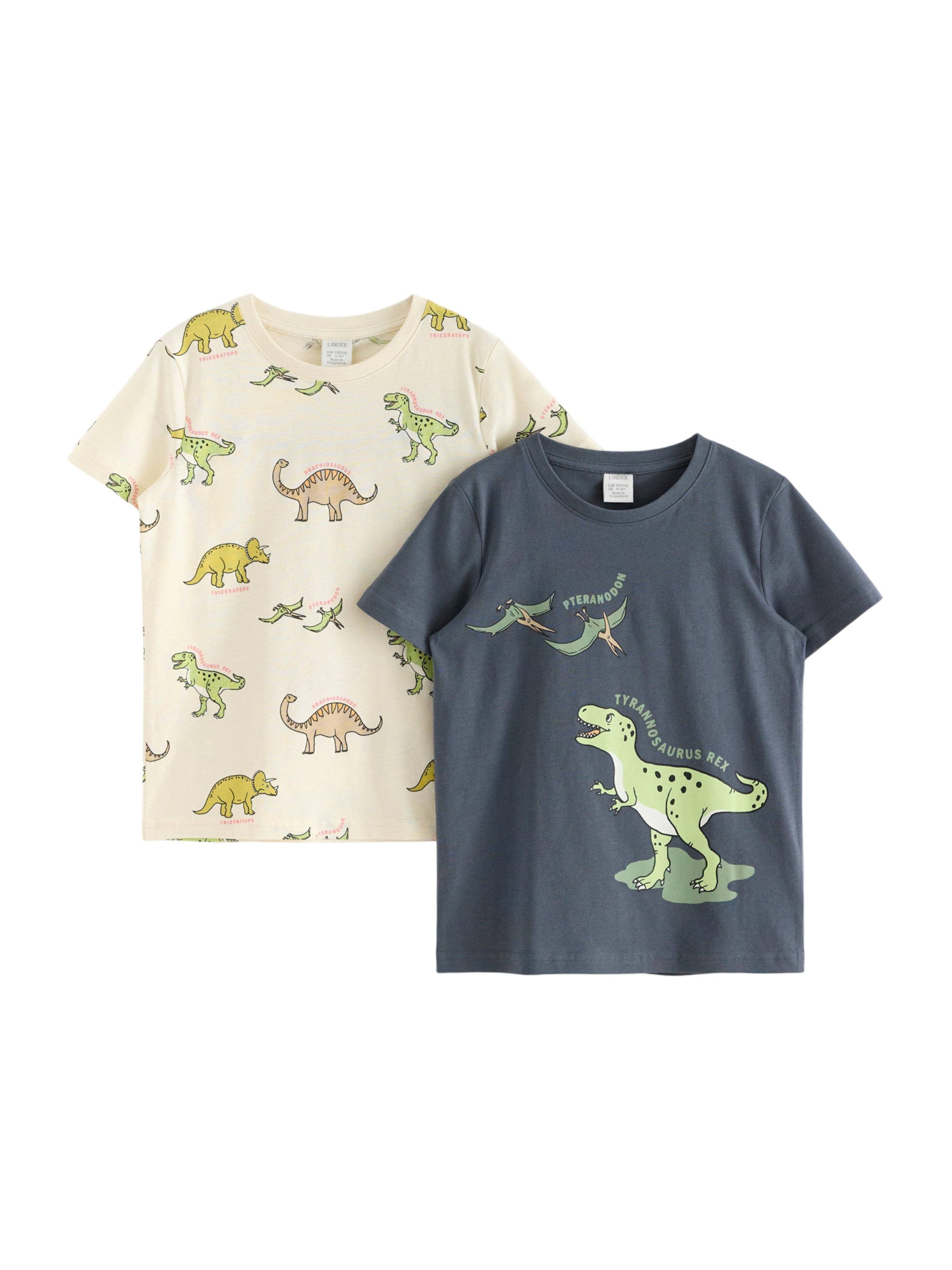 Lindex Тениска 'Dino' в бяло: отпред