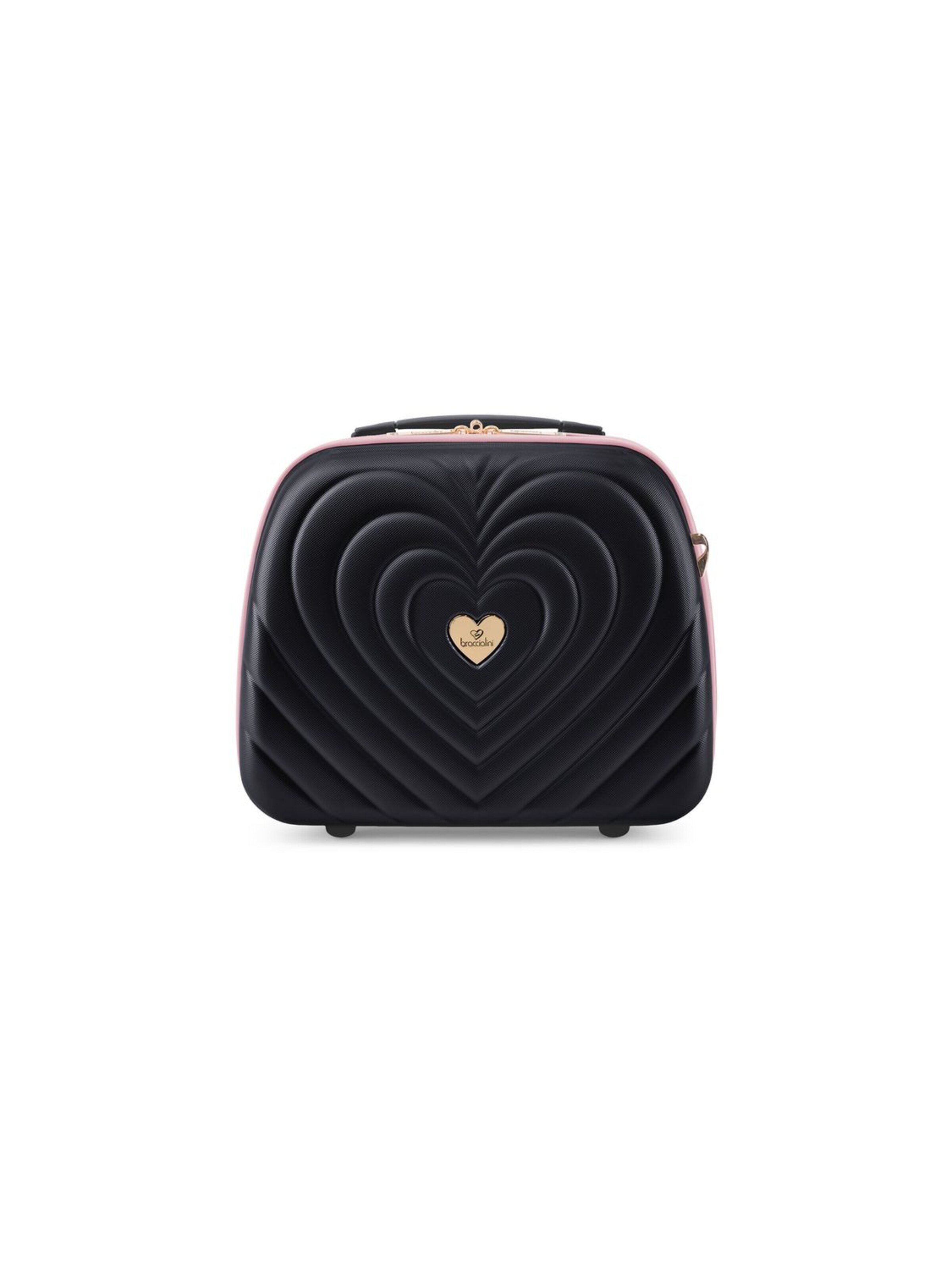 Braccialini - Bolsa de maquillaje 'Matelassé' en negro: frente