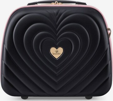 Braccialini - Bolsa de maquillaje 'Matelassé' en negro: frente