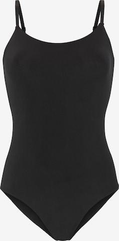 juoda LASCANA Glaustinukė su petnešėlėmis: priekis